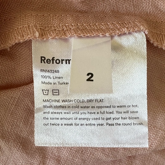 Reformation Eileen Midi Dress in Blush Size 2 - Picture 6 of 7
